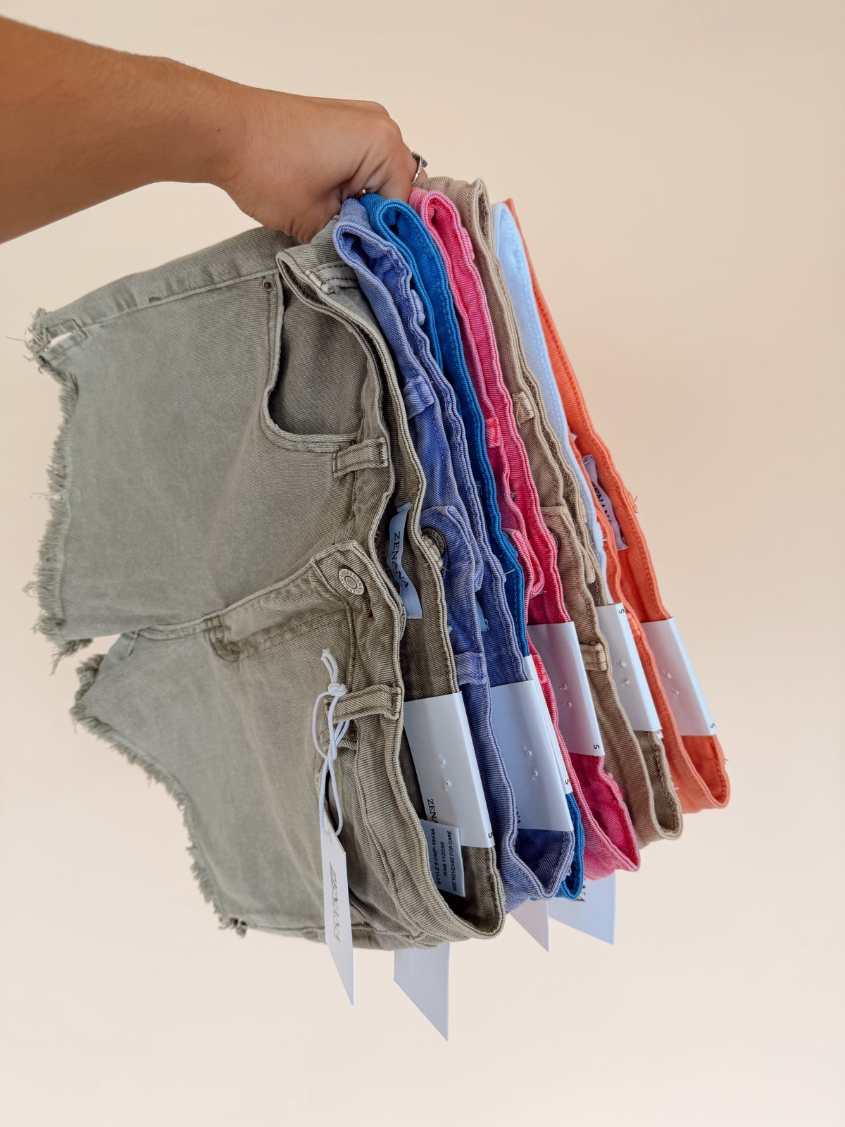 Fray Hem Stretch Denim Shorts - 7 Colors!