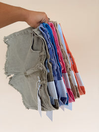 Fray Hem Stretch Denim Shorts - 7 Colors!