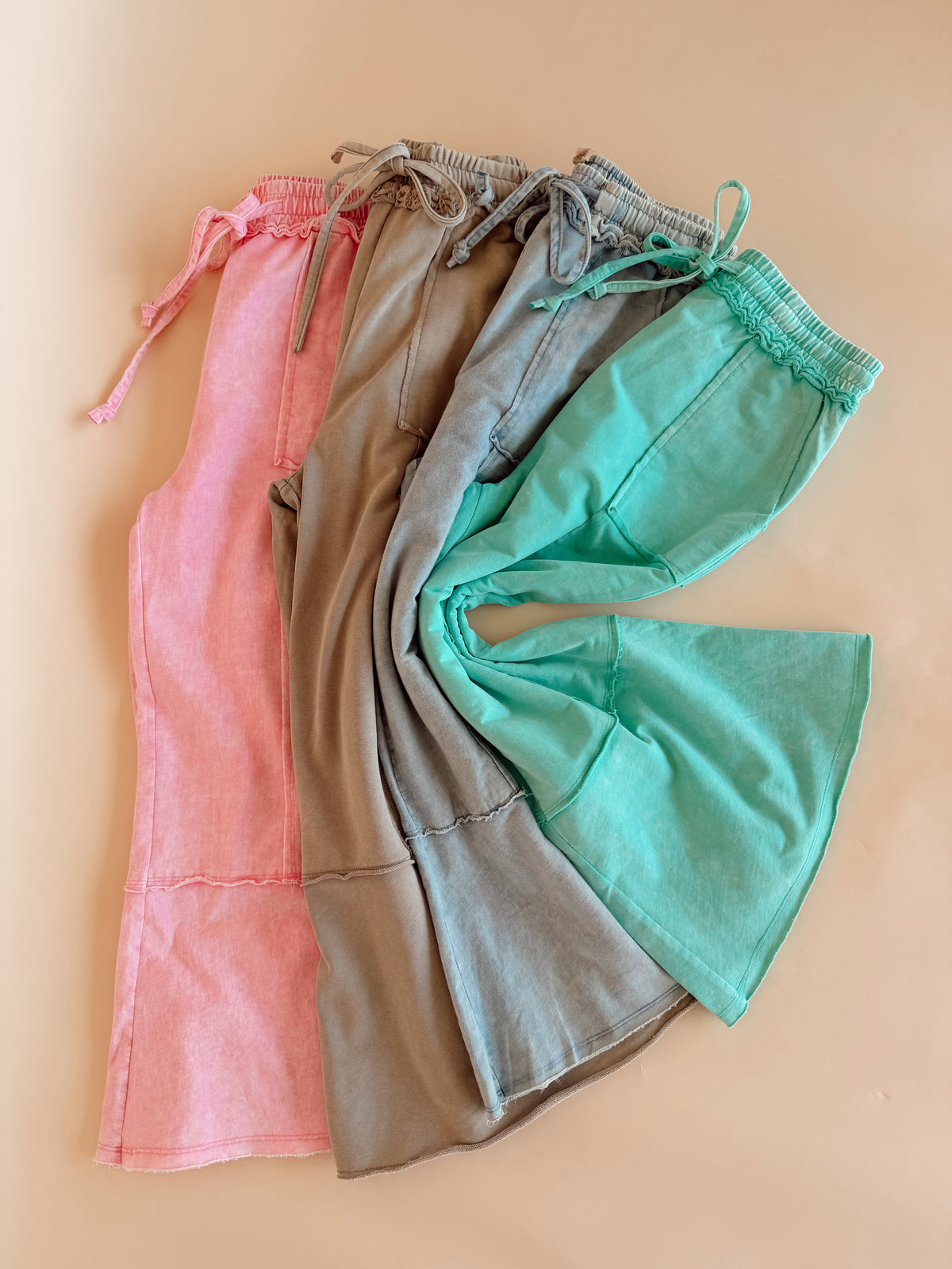 Mineral Washed Pants with Pockets