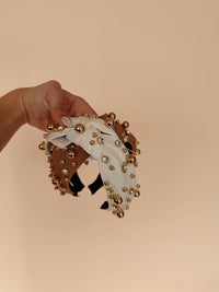 Gold Ball Rhinestone Headband - 2 Colors!