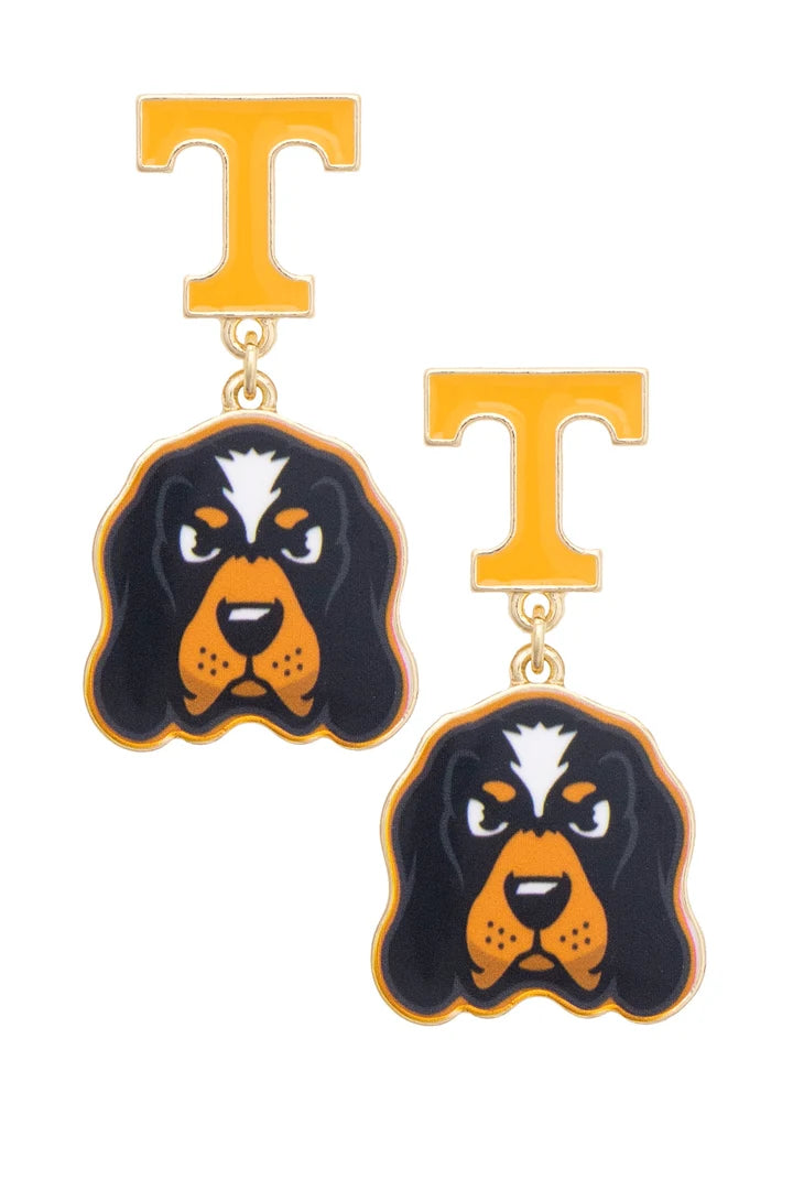 TN Vols Enamel Drop Earrings