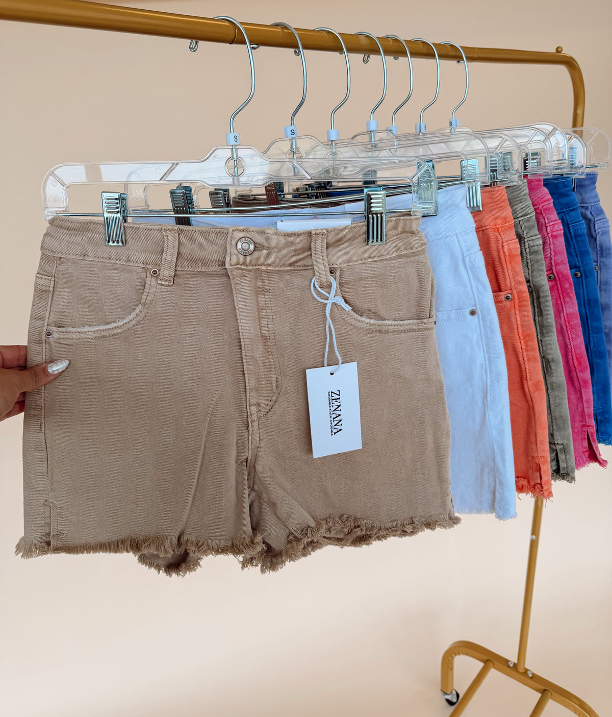 Fray Hem Stretch Denim Shorts - 7 Colors!