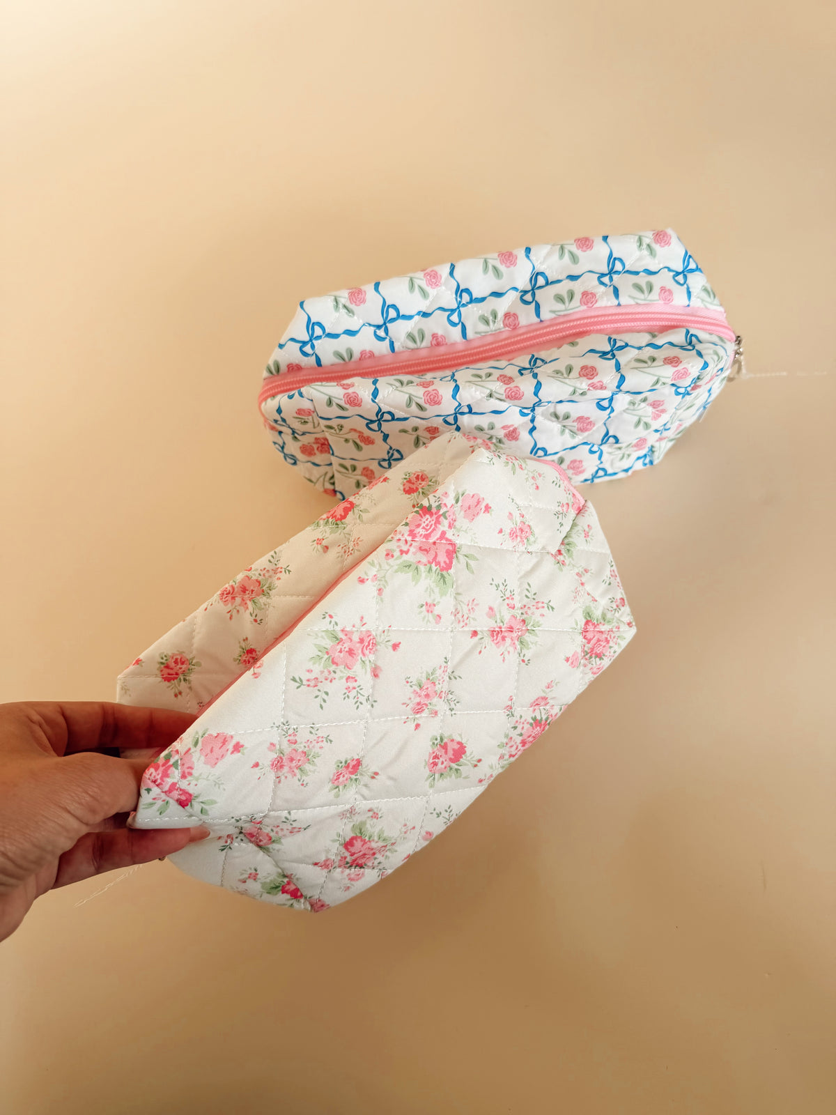 Floral Toile Makeup Bag - 2 Designs!