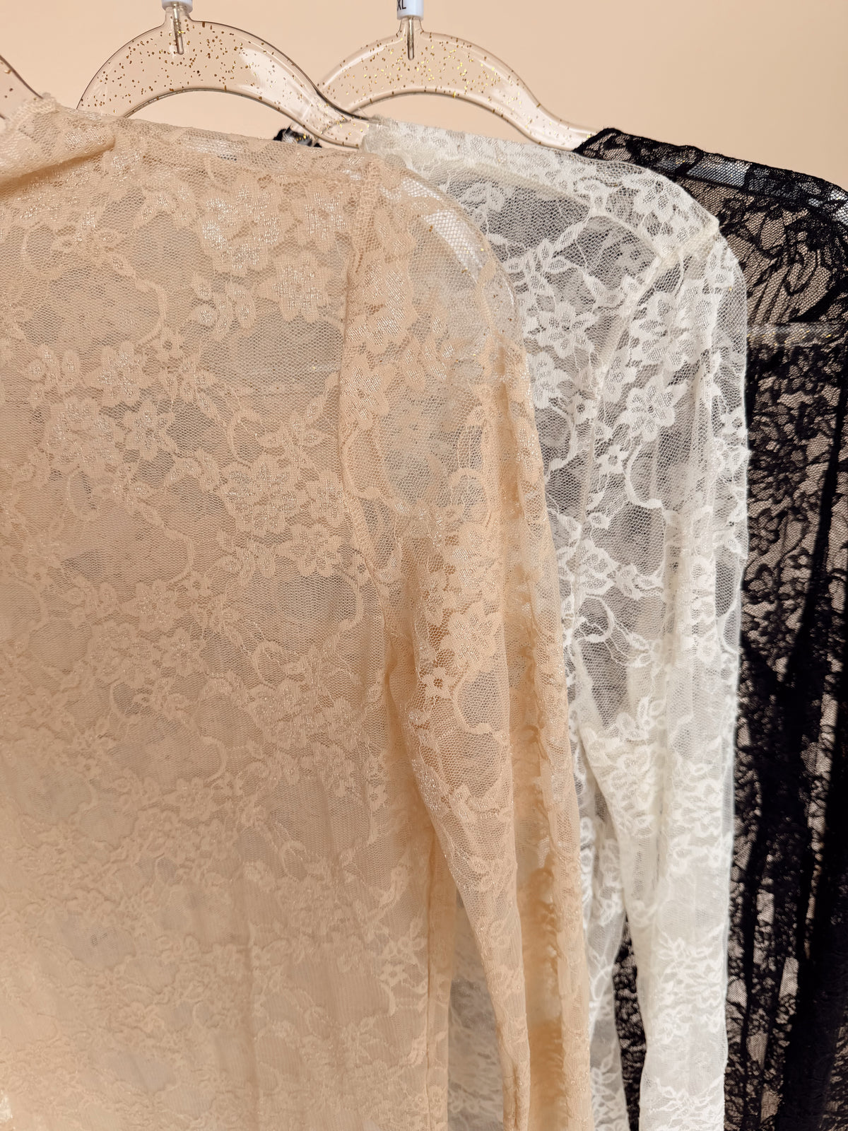 High Neck Floral Mesh Lace Shirt - 3 Colors!