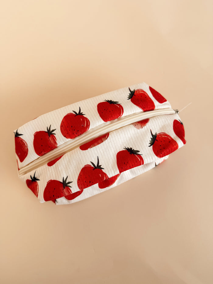 Red Strawberry Cosmetic Pouch