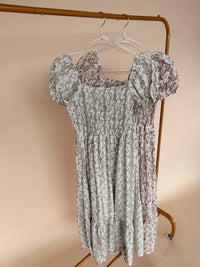 Wavy Floral Pattern Dress - 2 Colors!