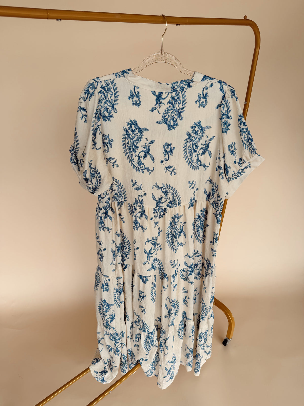 Curvy Blue Mix Maxi Dress