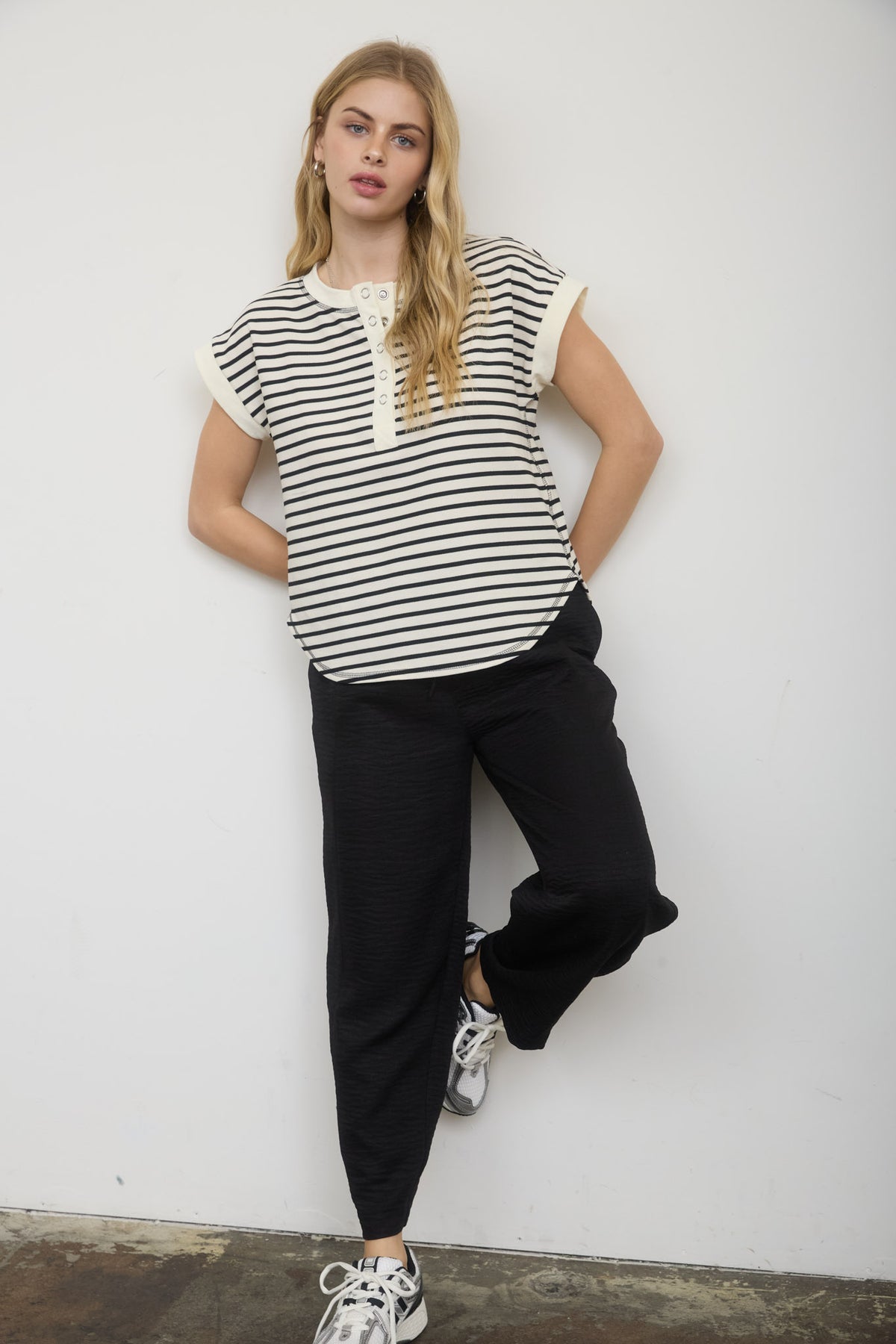 Elastic Waist Casual Pant