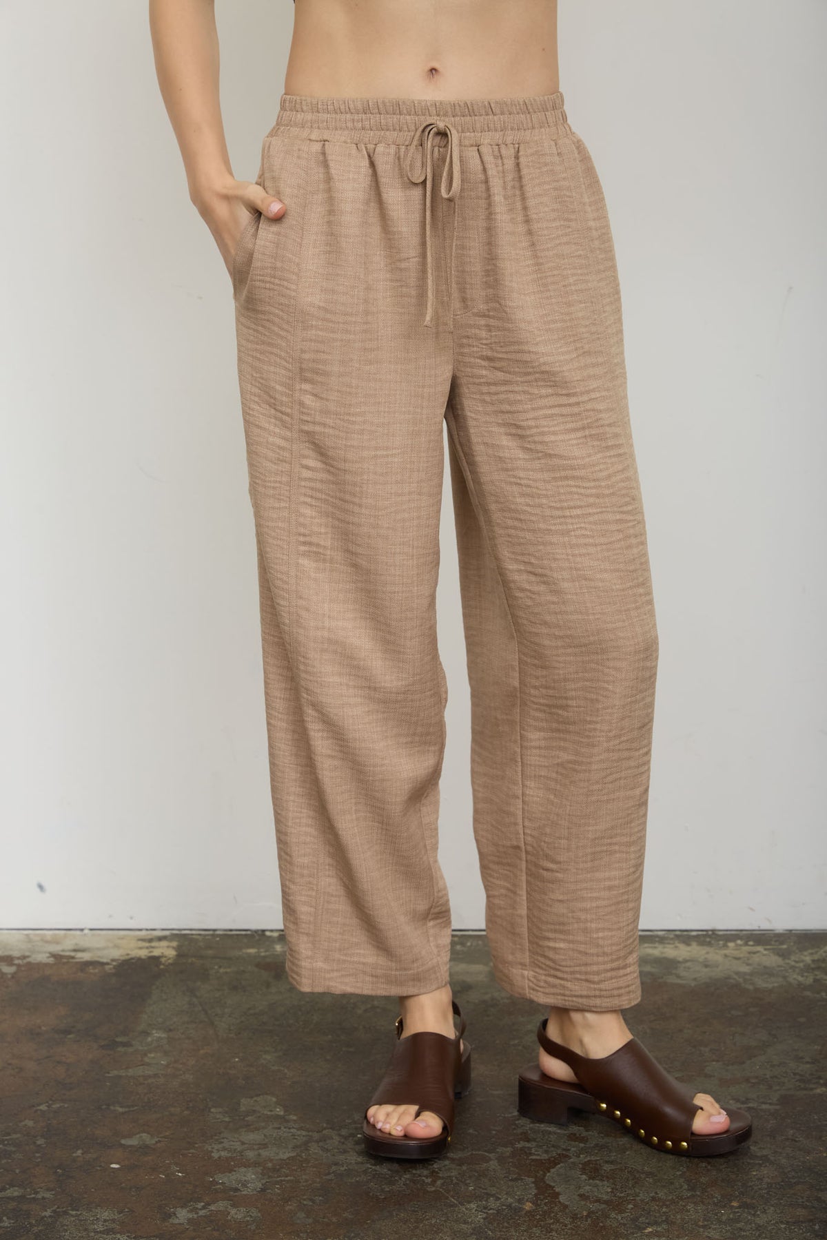 Elastic Waist Casual Pant