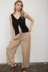 Elastic Waist Casual Pant