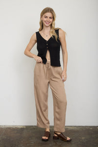 Elastic Waist Casual Pant