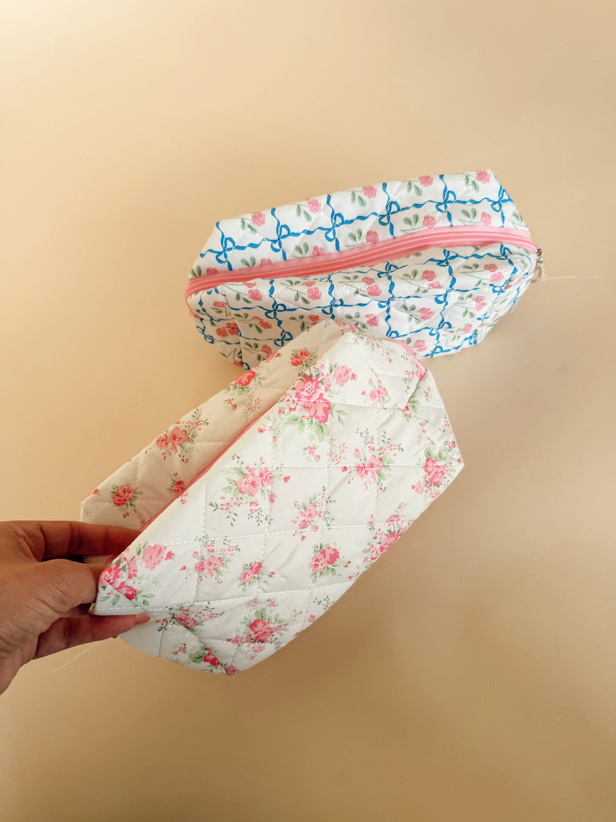 Floral Toile Makeup Bag - 2 Designs!