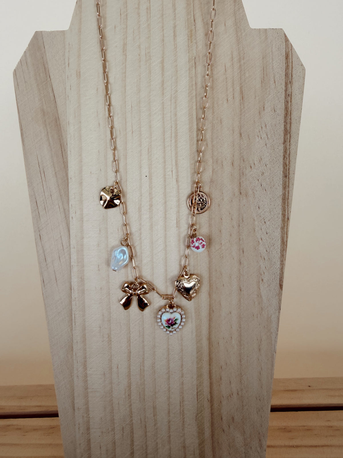 Ceramic Porcelain Heart Charm