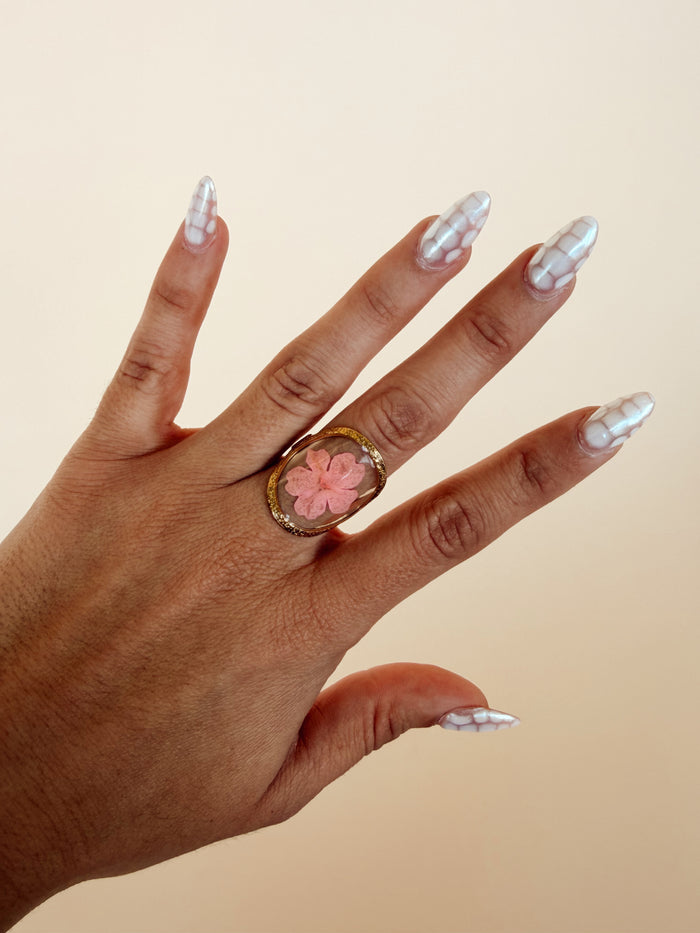 Ring Oval - Pink