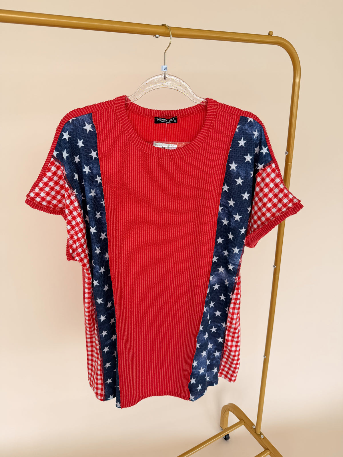 Curvy Patriotic Shirt - 2 Colors