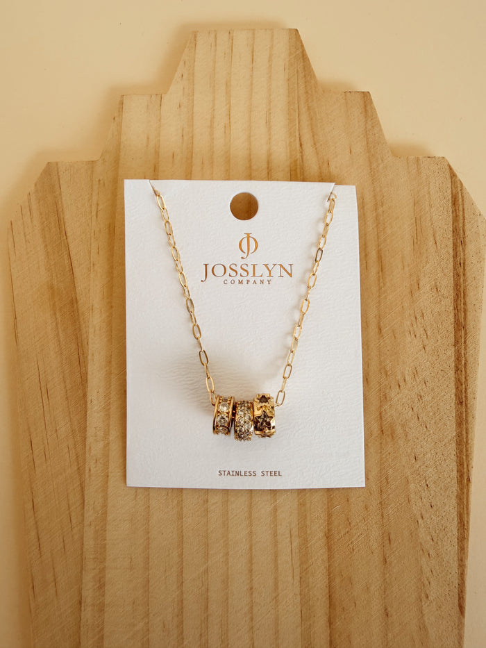 Barrel Necklace Gold