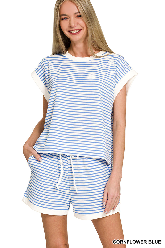 2 Piece Stripe Set - 4 Colors!