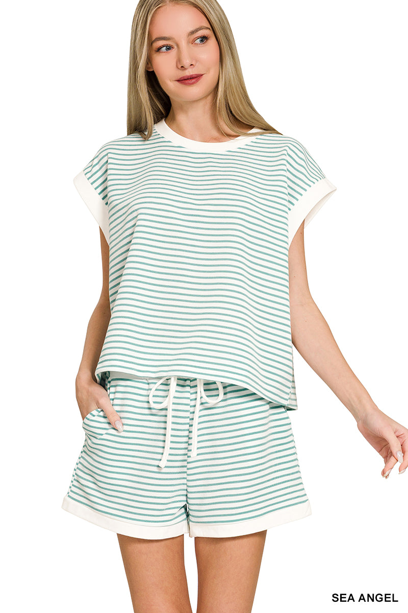 2 Piece Stripe Set - 4 Colors!