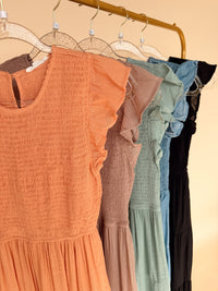Tiered Smocked Midi Dress - 5 Colors!