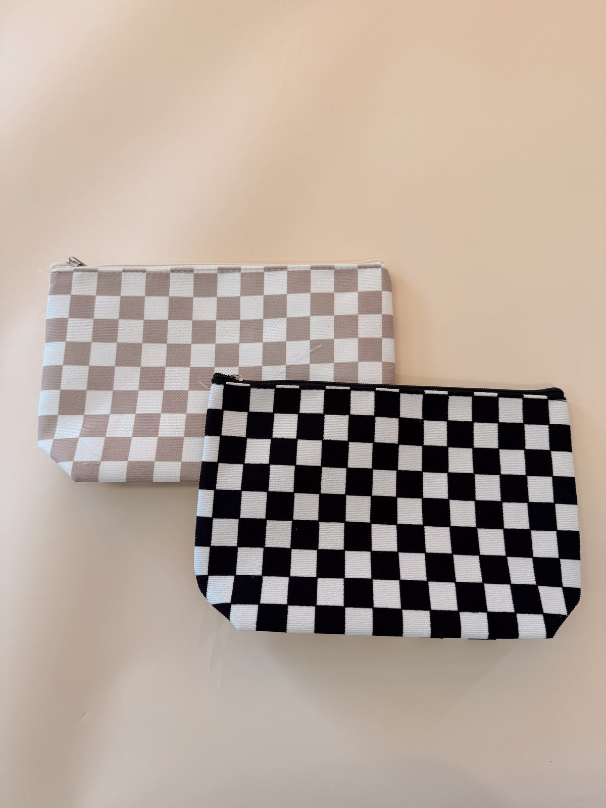 Checkered Travel Makeup Bag
