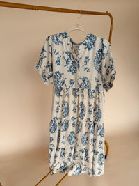 Curvy Blue Mix Maxi Dress