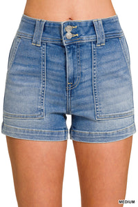 Double Button Shorts Md Wash