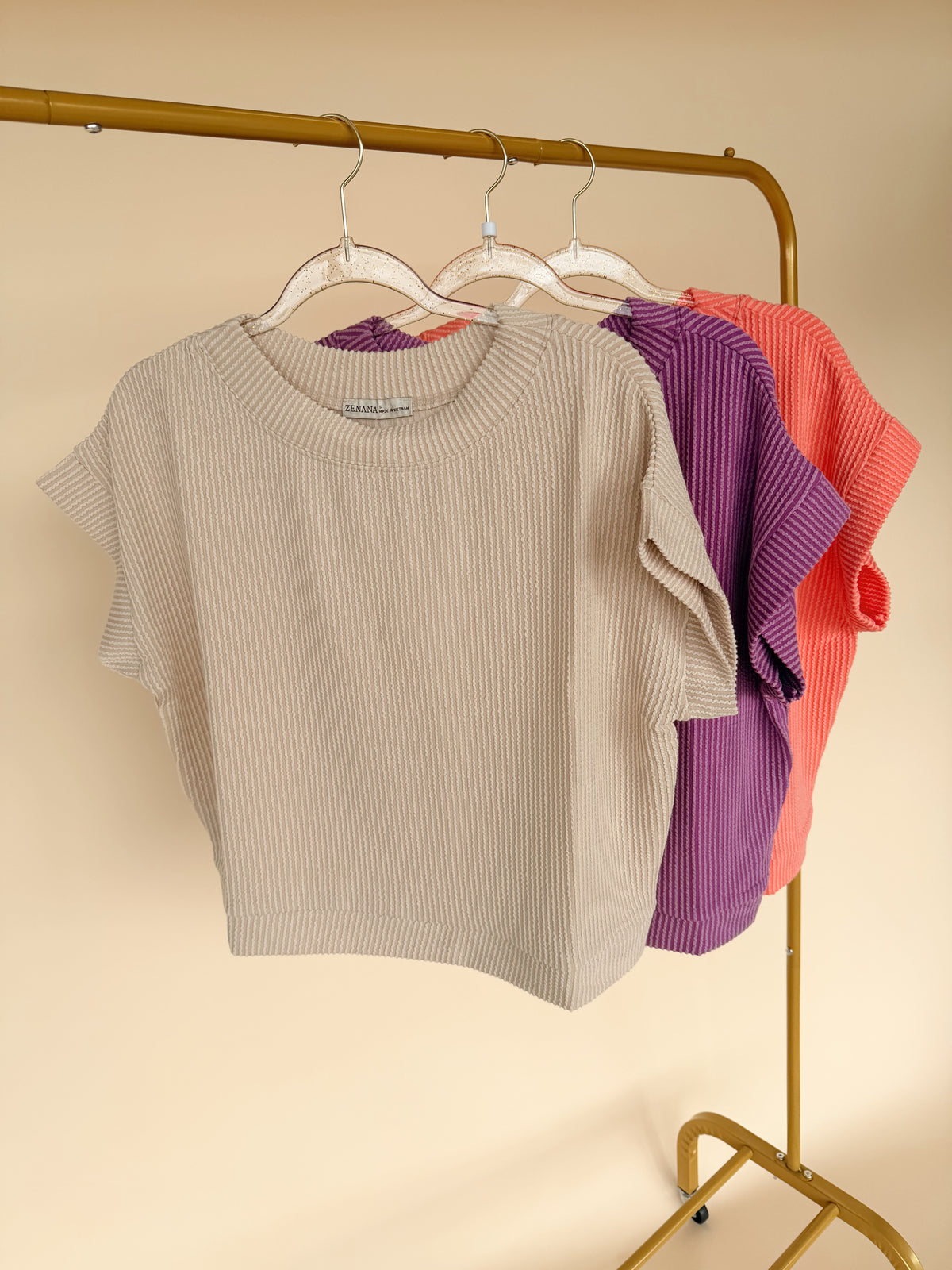 Ribbed Tee - 3 Colors!