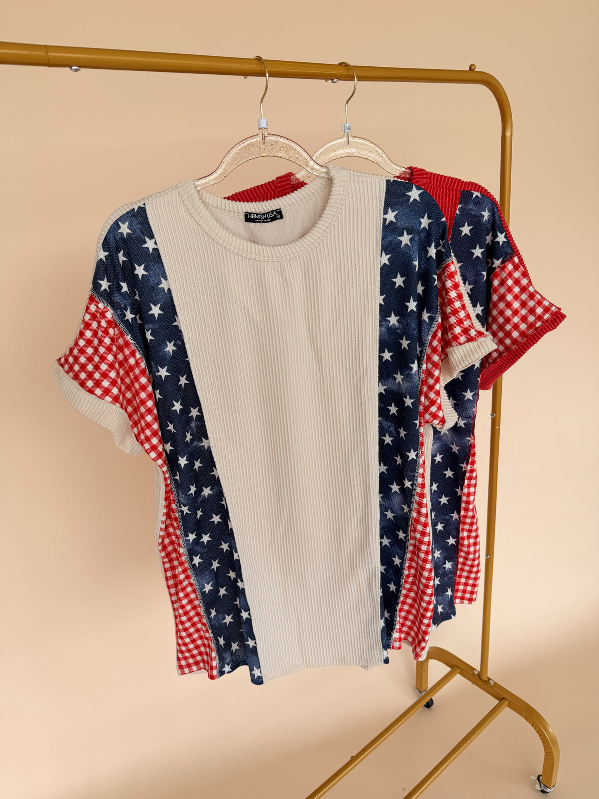 Curvy Patriotic Shirt - 2 Colors
