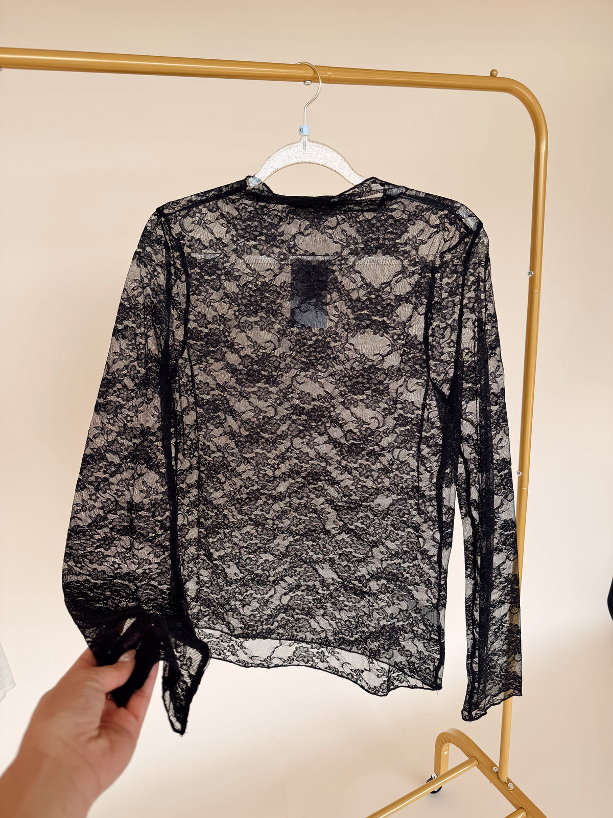 High Neck Floral Mesh Lace Shirt - 3 Colors!