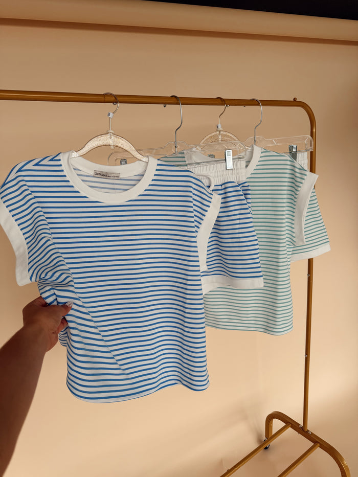2 Piece Stripe Set - 4 Colors!