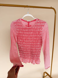 Smocked Peplum Long Sleeve - 2 Colors