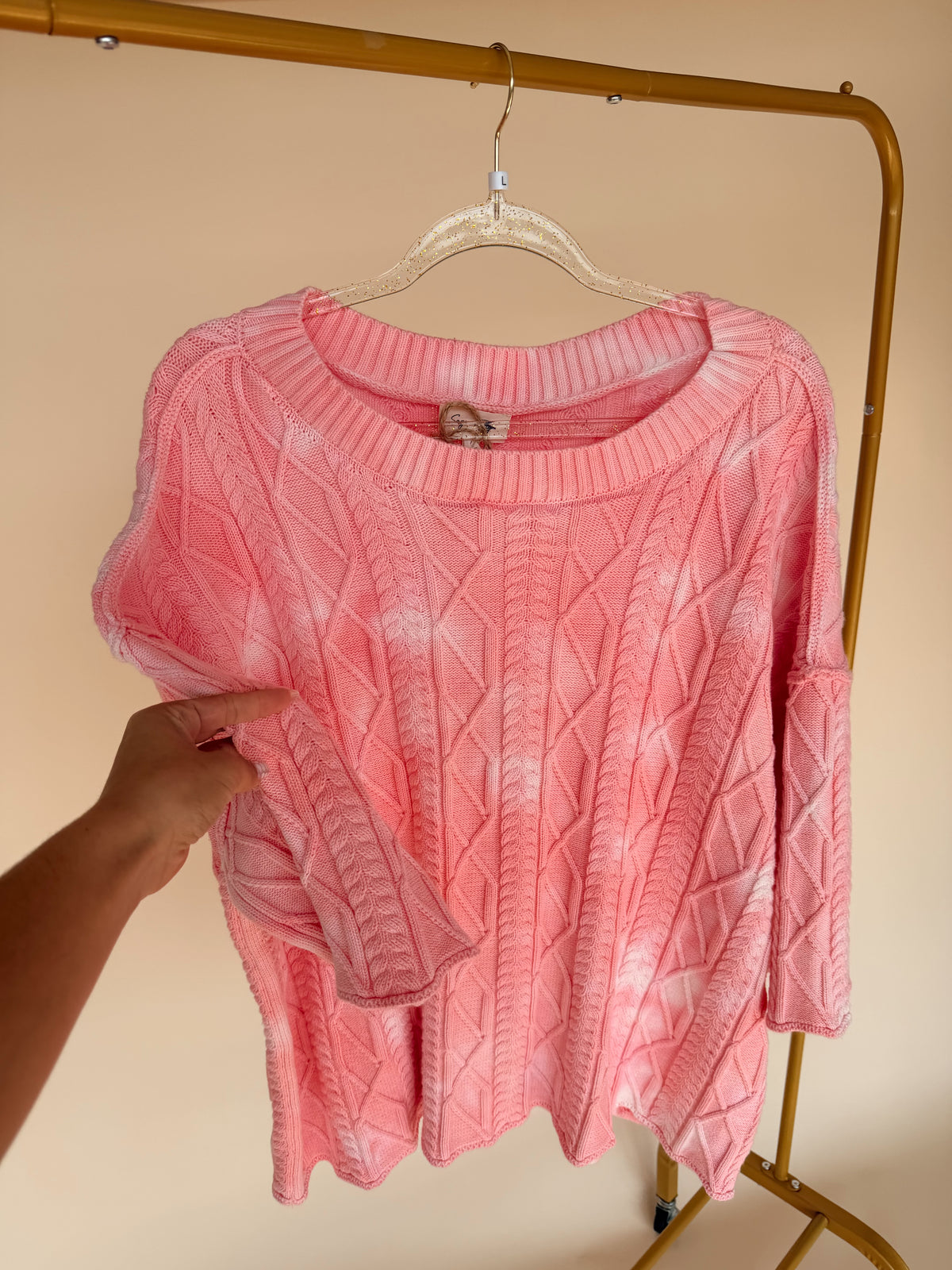 Dream Daze Knit Sweater Rose Pink