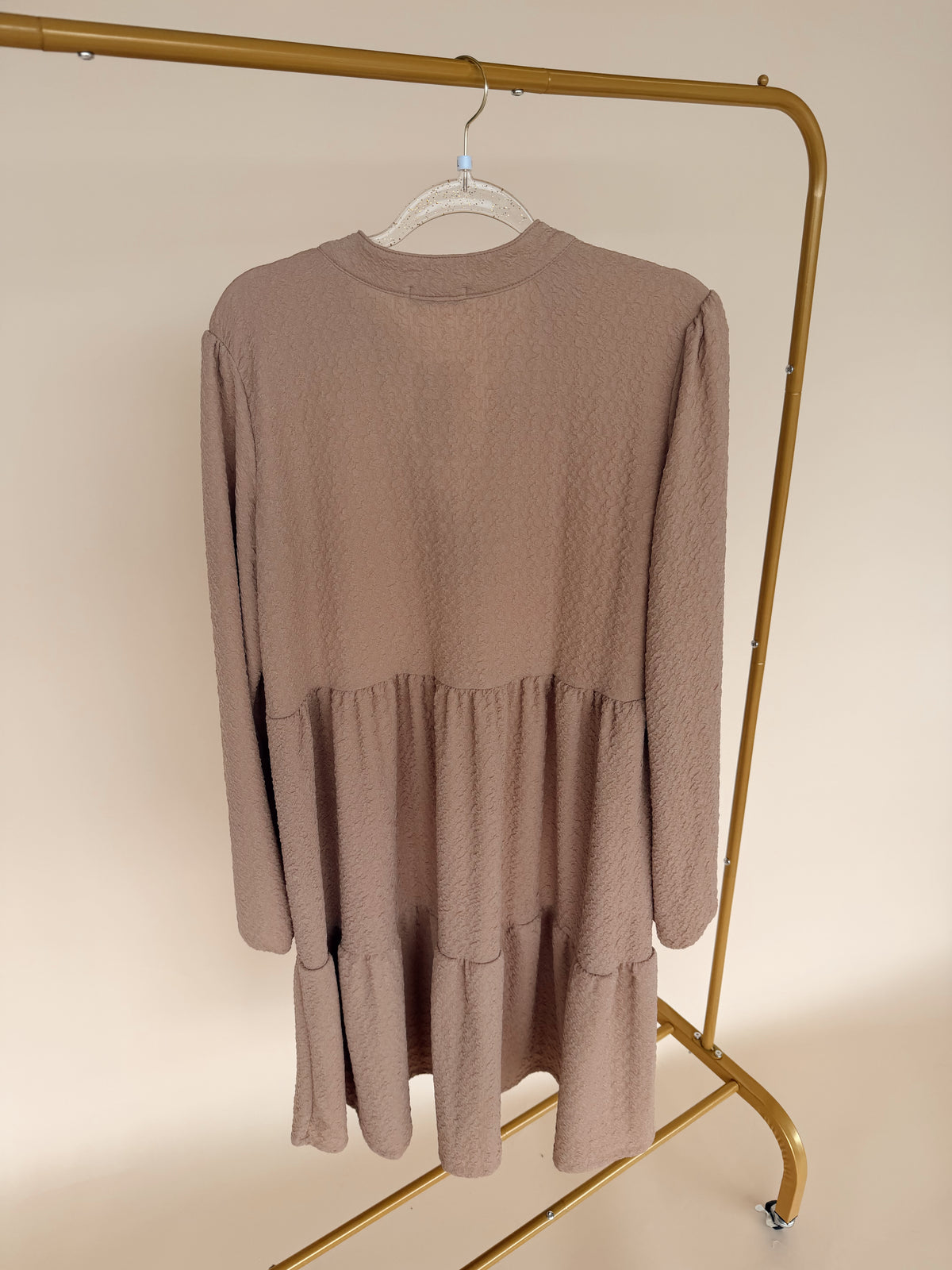 Mandarin Collar Dress Mocha