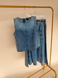 Washed Denim 2 Piece Set