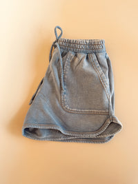Acid Washed Shorts Light Blue