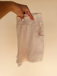 Cream Pocket Shorts