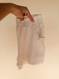 Cream Pocket Shorts