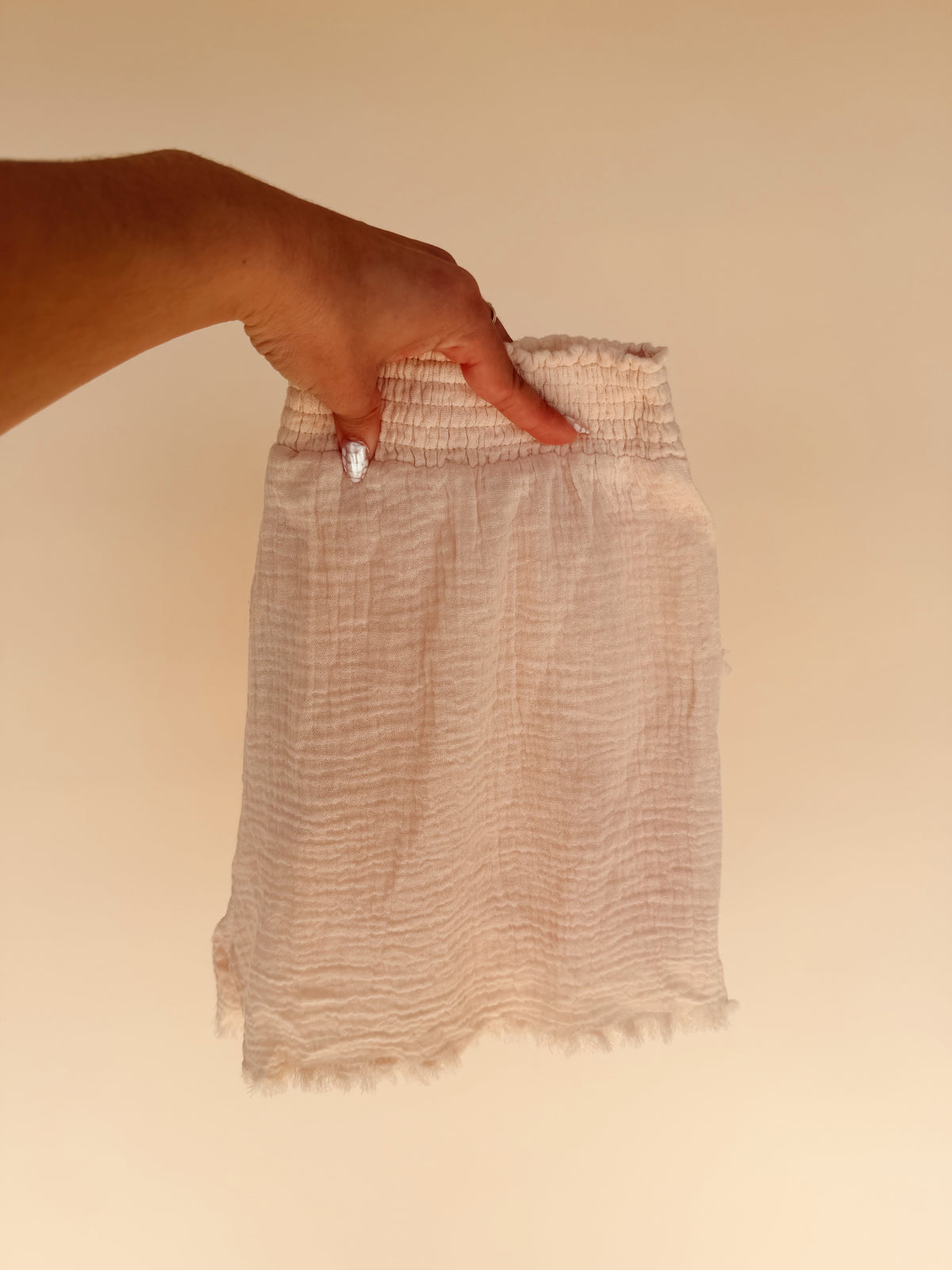 Cream Pocket Shorts