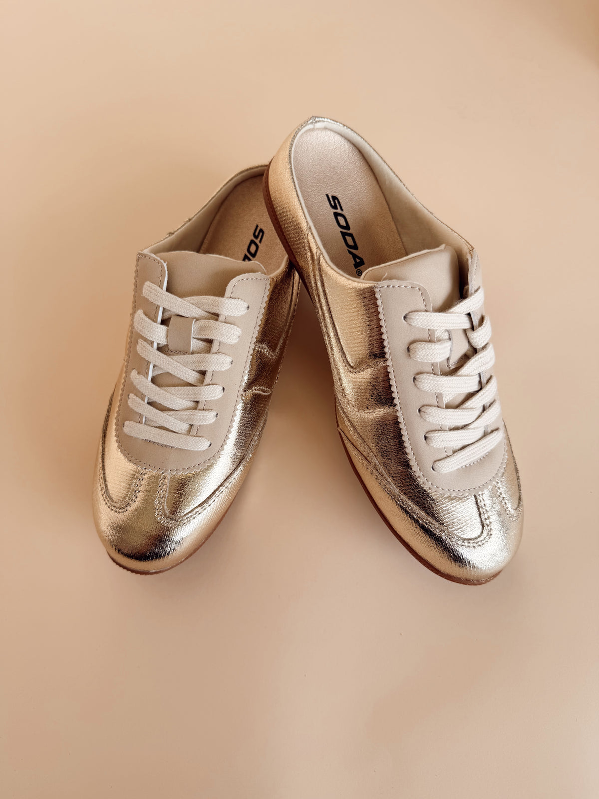Mackay Gold Slip On Tennis Shoe