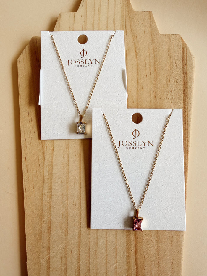 SS TF Glass Necklace - 2 colors