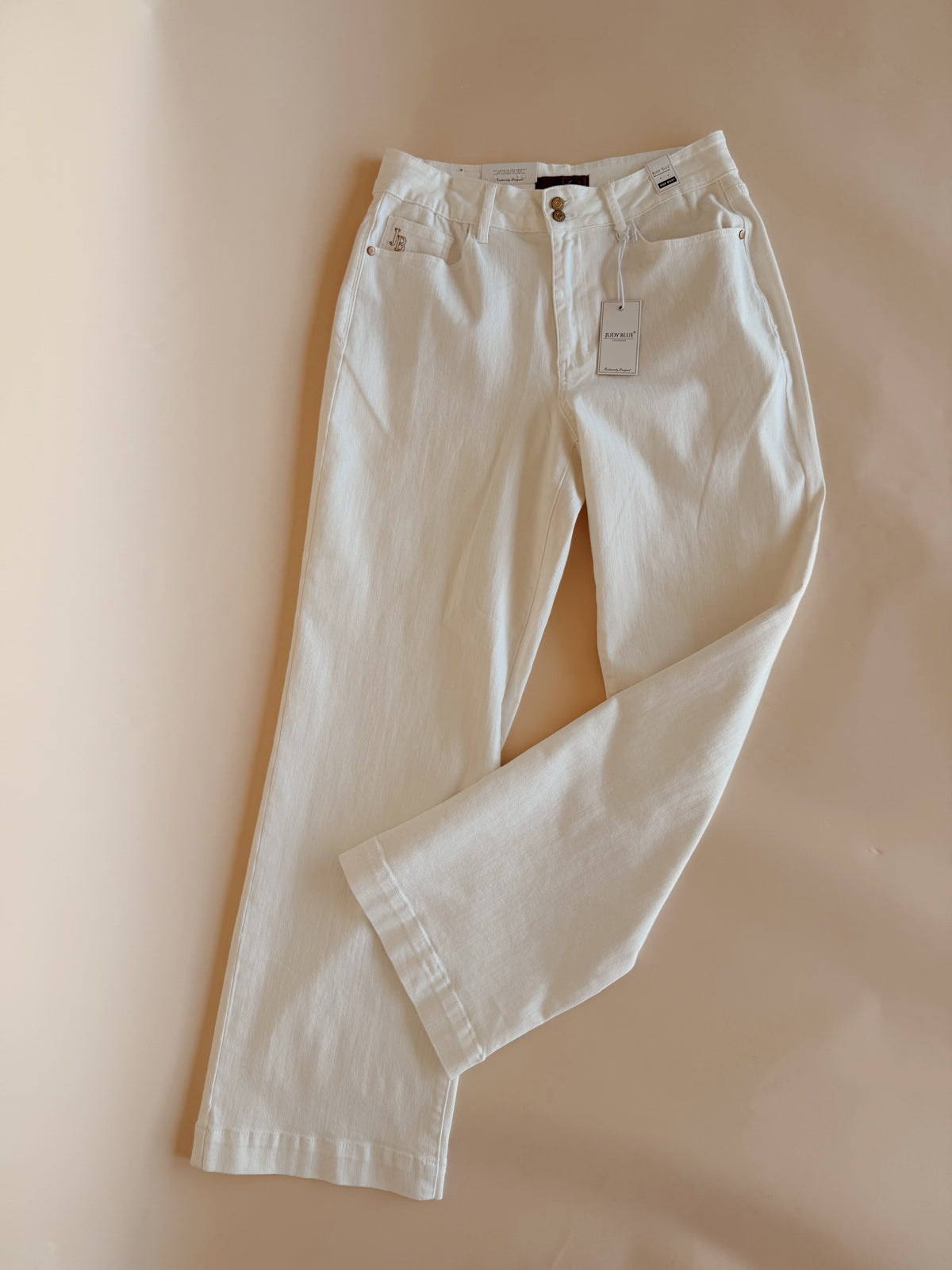 HW Double Button WB & Coin Embroidery Trouser Wide Cut
