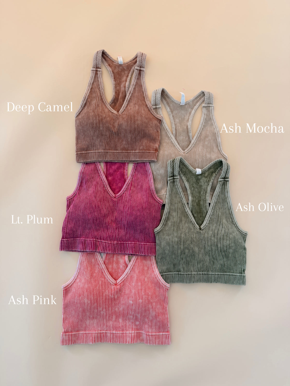 Zenana Razorback Bra Tank - 5 Colors!
