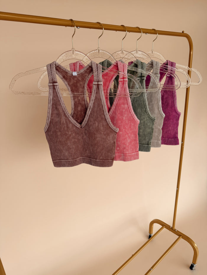 Zenana Razorback Bra Tank - 5 Colors!
