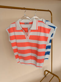 Collared Stripe Sweater - 2 Colors