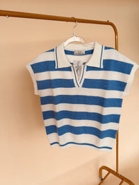 Collared Stripe Sweater - 2 Colors