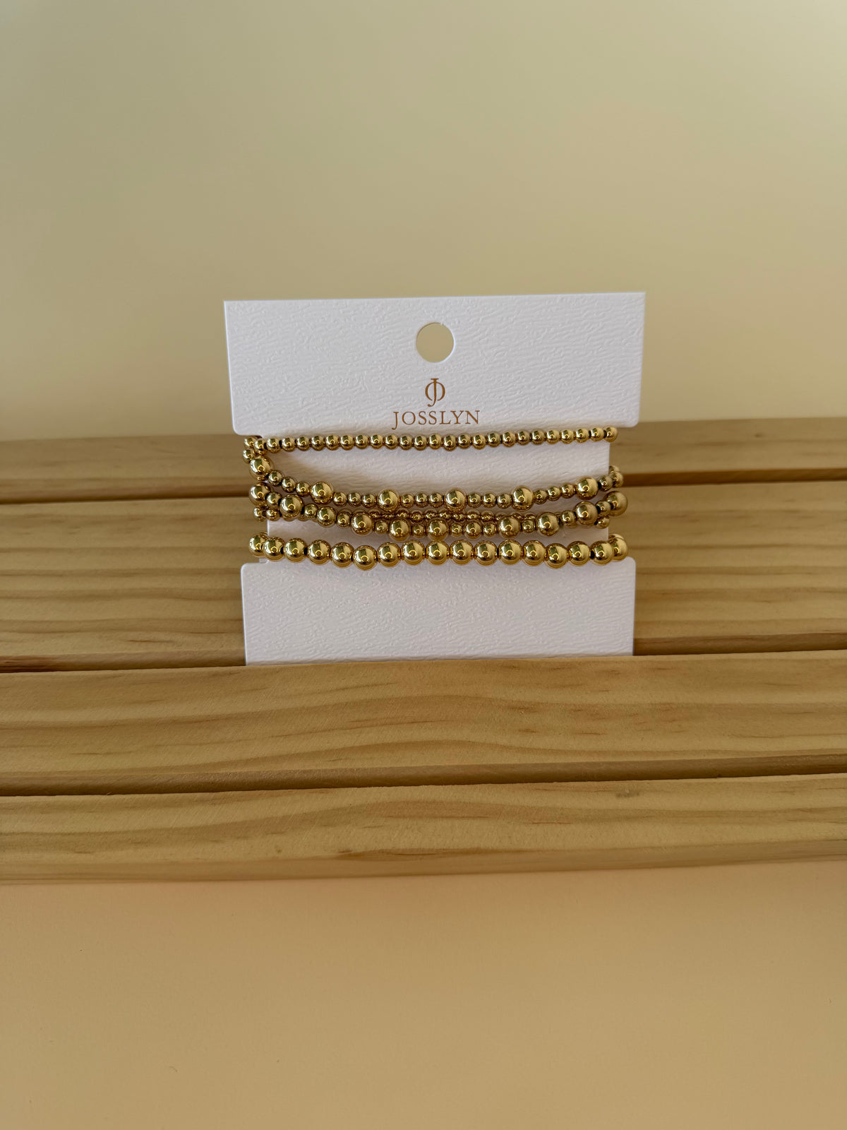 Multi Layer Gold Ball Chain Beaded Bracelet