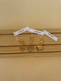Flattened Flower Bag Charm/Keychain- 4 Styles!