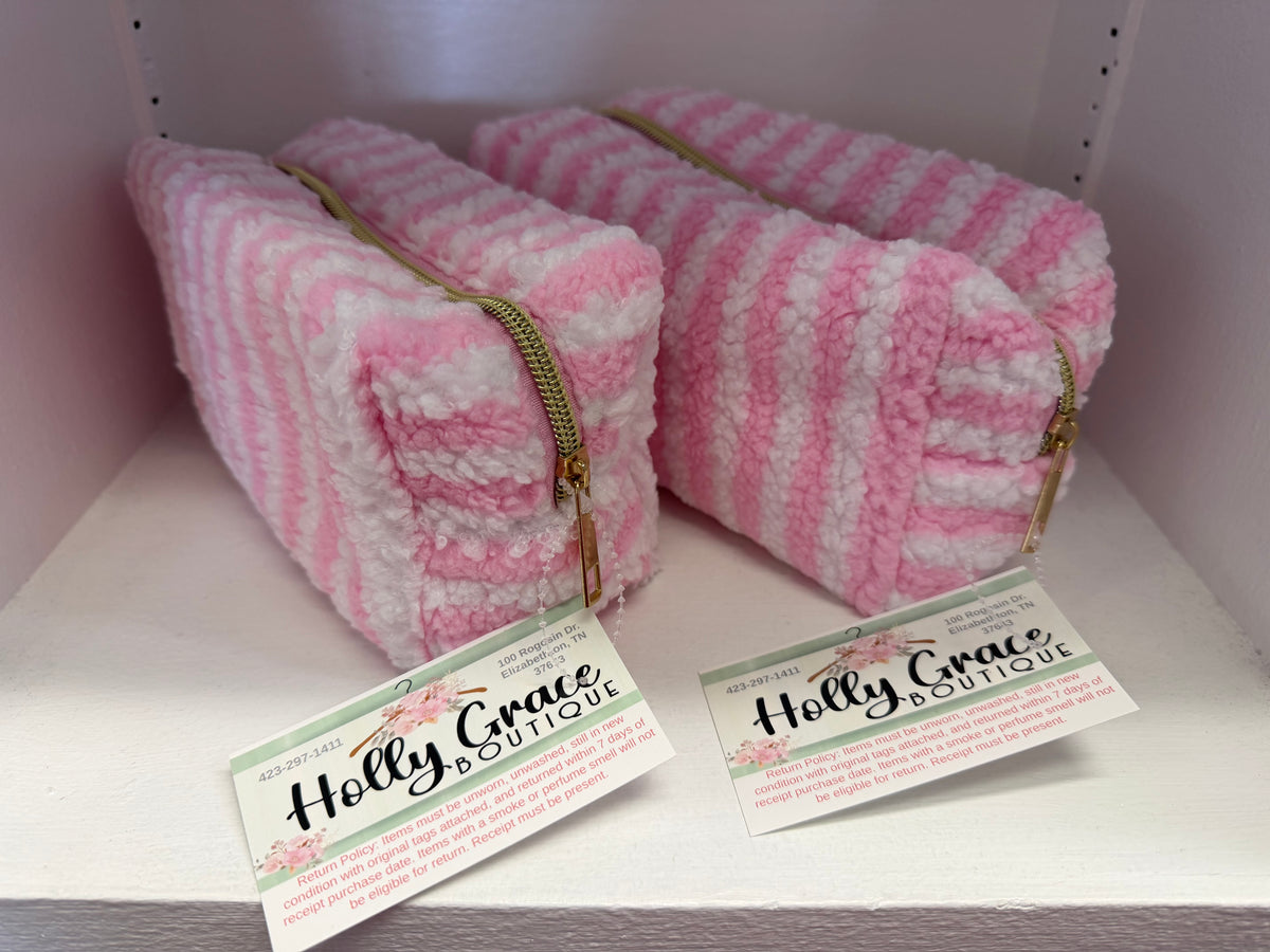 Sherpa Makeup Bags- 3 Colors!
