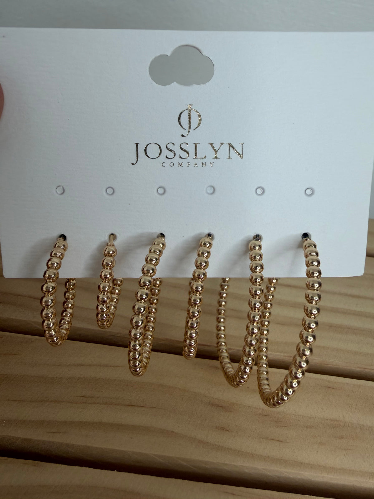 Ball Hoop Trio Earrings