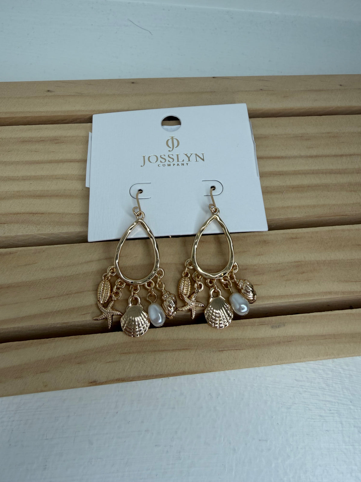 Shell Star Fish Dangle Charm Earrings